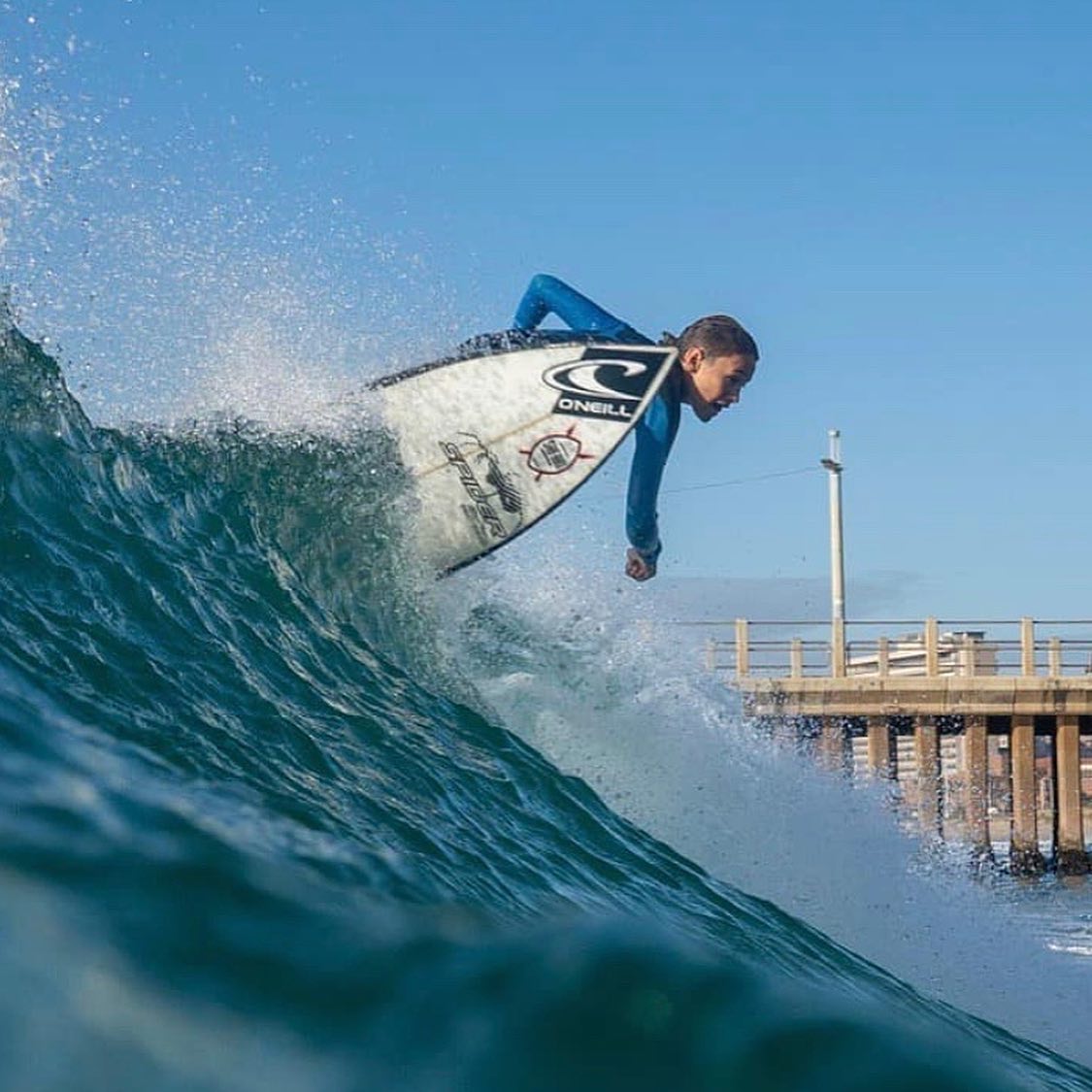 4/3 Youth O'Neill FULL Ninja Chest Zip - Blk/Ultrablu/Dglo