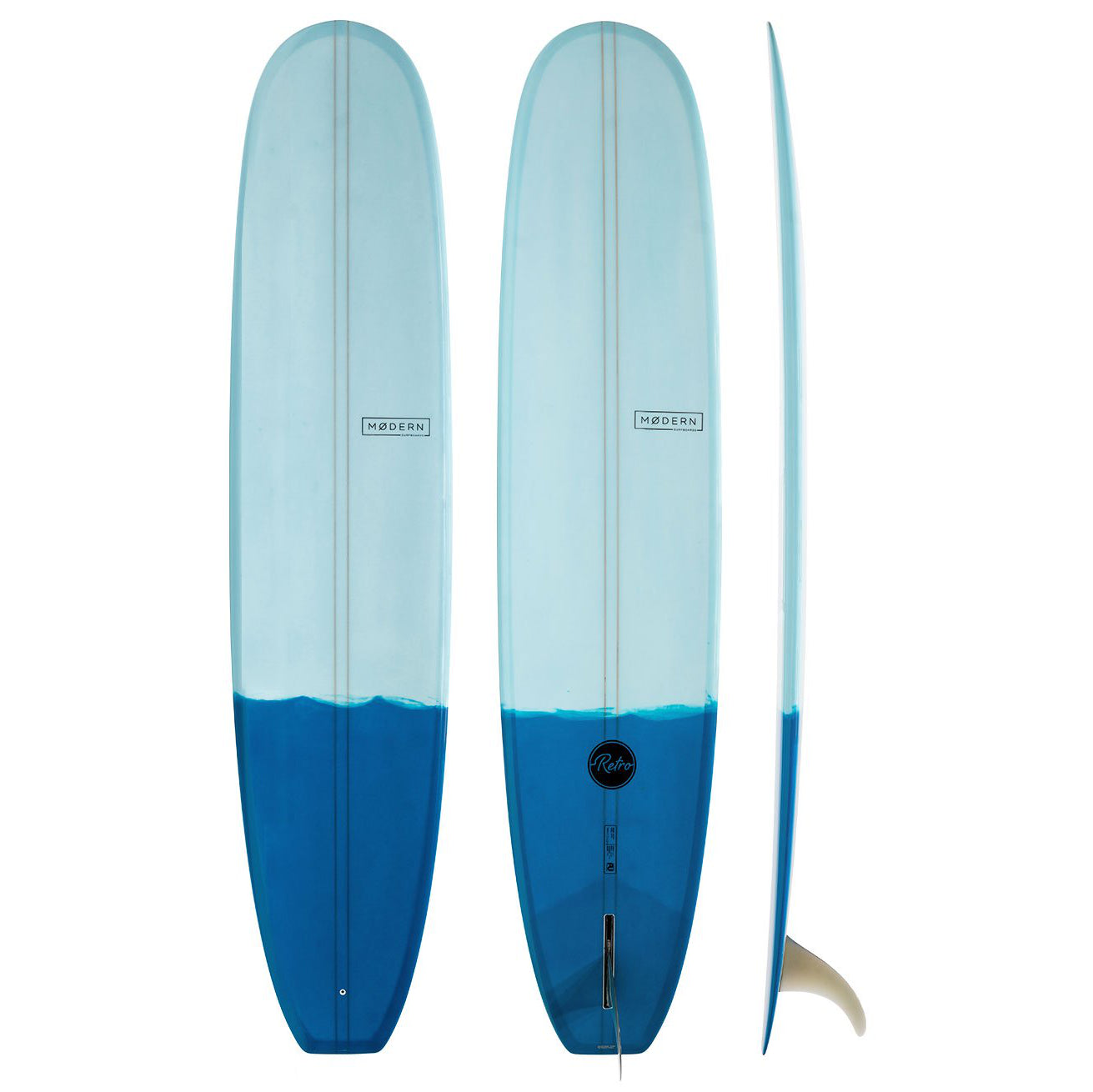 
                  
                    Modern Longboard - 9'6 Retro PU Two Tone Blue
                  
                