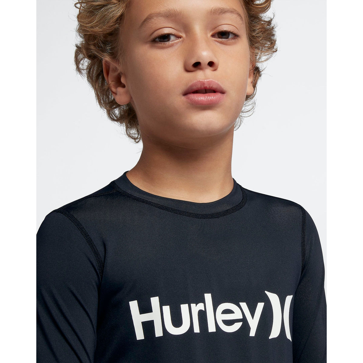 Hurley Youth Rashies: Boys OAO Rash Guard L/S - 010/Black