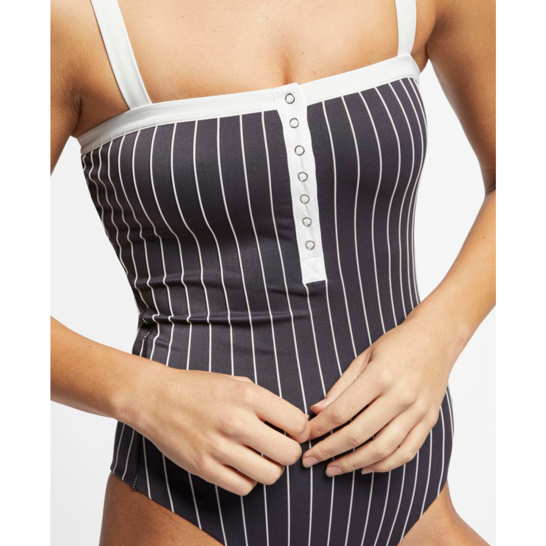 Hurley Women's Quick Dry Rise Bodysuit - Oil Grey