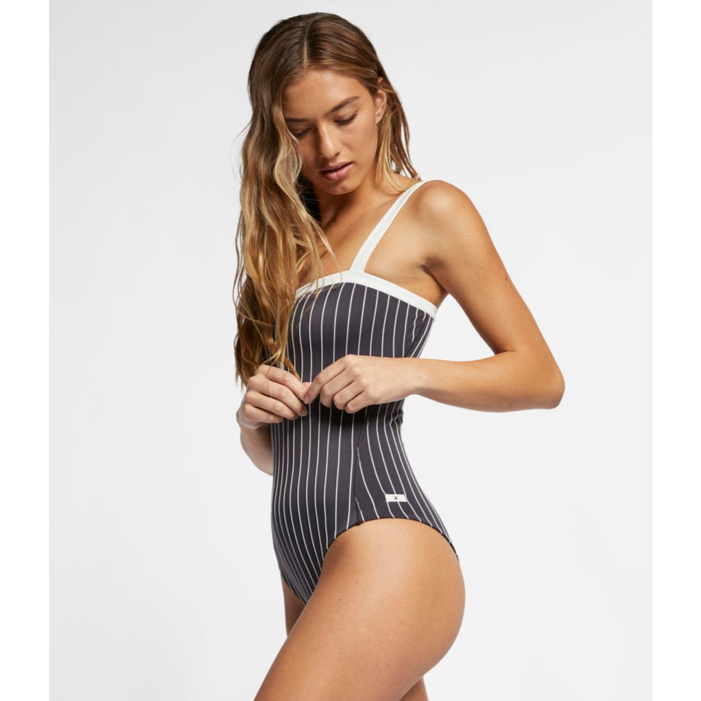 Hurley Women's Quick Dry Rise Bodysuit - Oil Grey