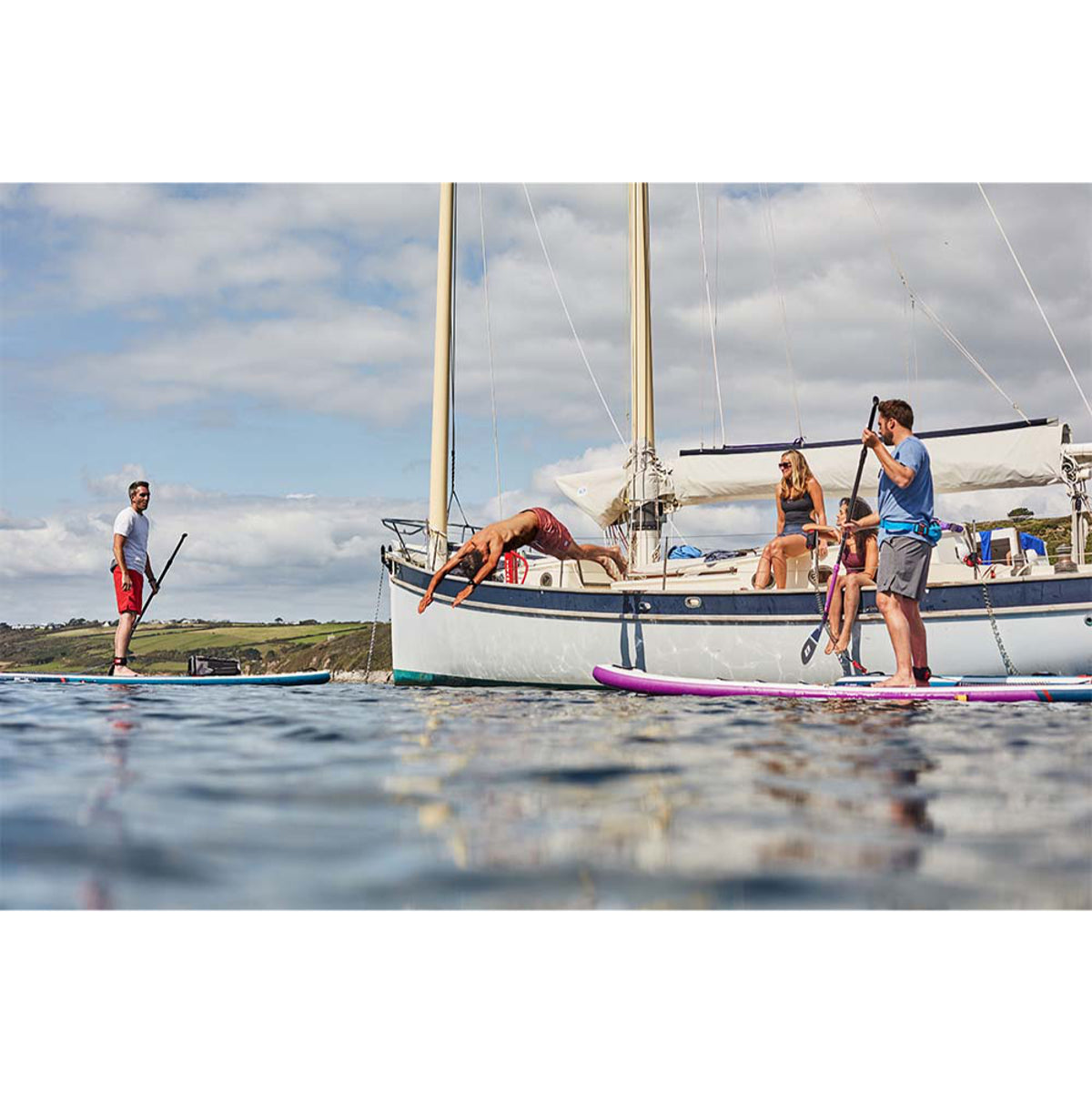 SUP paddles - Red Paddle - Red Hybrid 3pc Cam Lock Paddle Purple