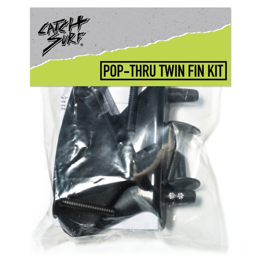 Catch Surf Fins - Twin Fin Kit - pop thru black - Surf Ontario