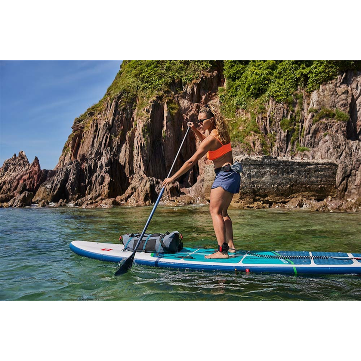 SUP paddles - Red Paddle - Compact 5 Piece Adjustable SUP Paddle
