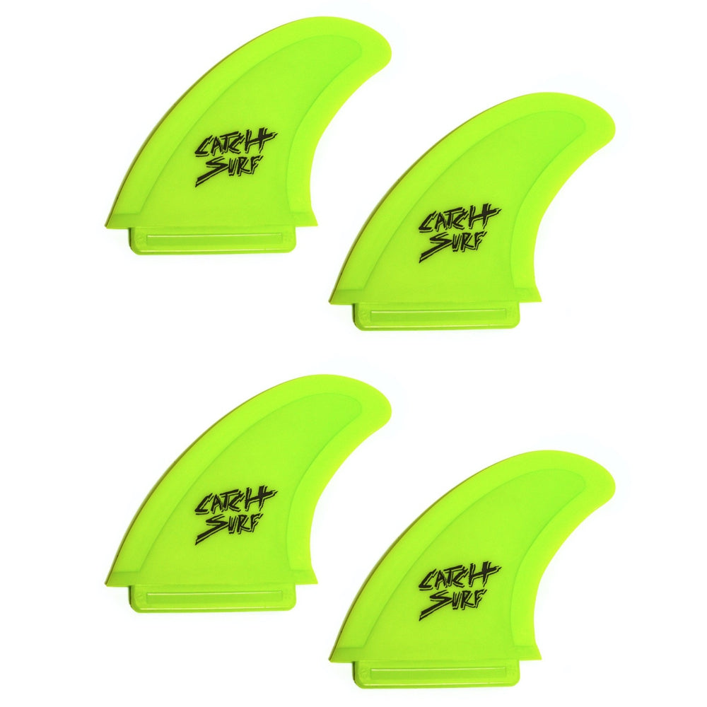 Catch Surf Fins - Hi-Perf Safety Edge: Quad Fin Set Lime - Surf Ontario