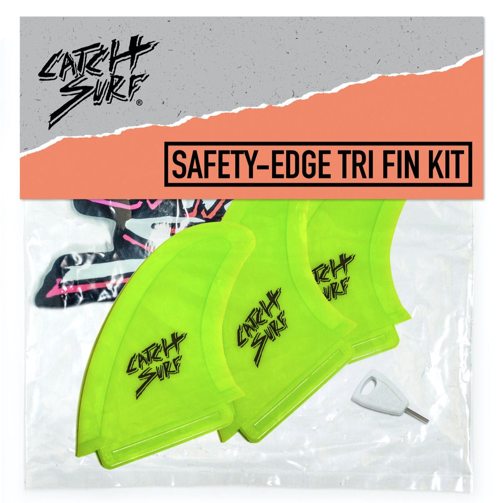 Catch Surf Fins - Hi-Perf Safety Edge: Tri Fin Set Lime - Surf Ontario