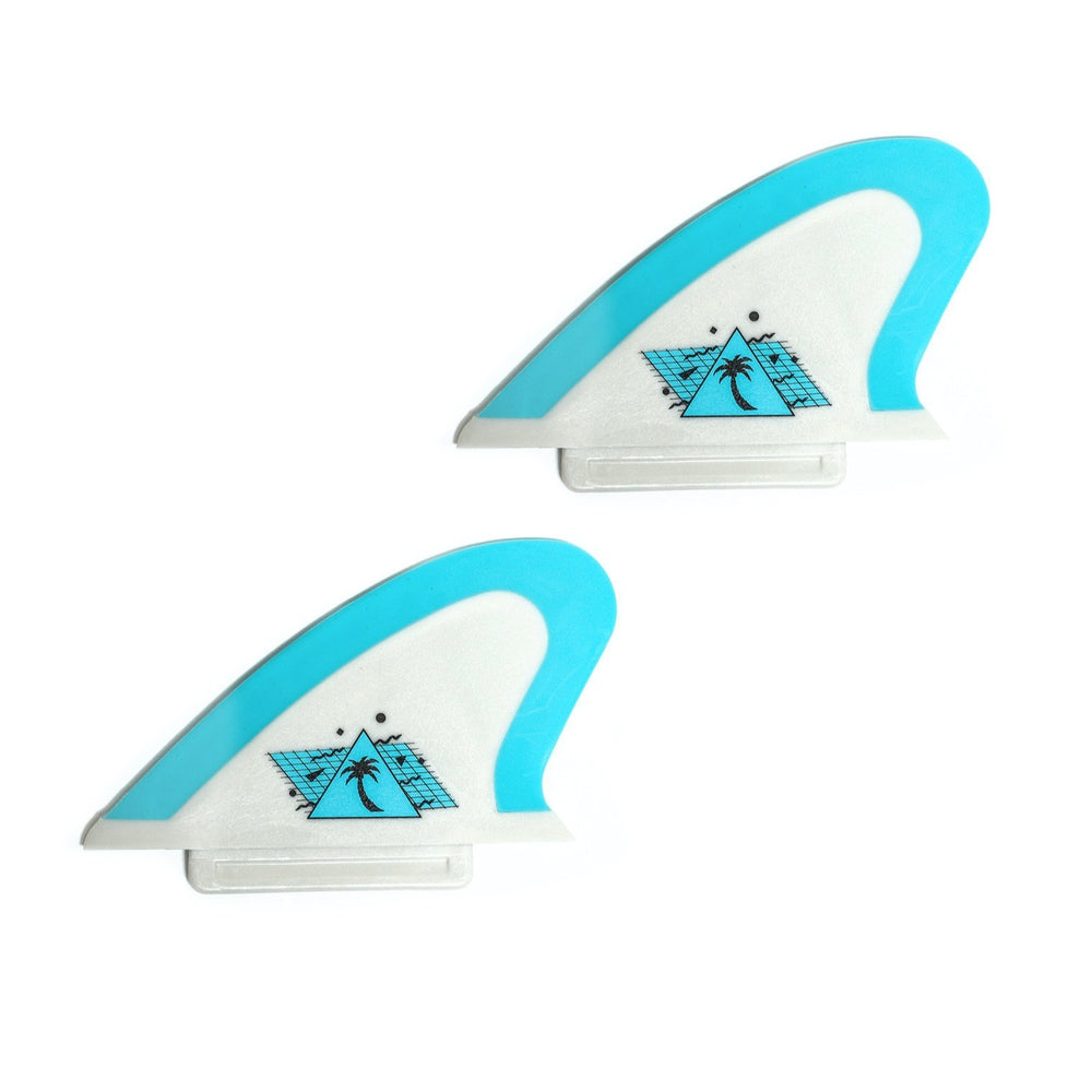 Catch Surf Fins - Hi-Perf Safety Edge: Keel Twin Set Grey/ Cool Blue - Surf Ontario
