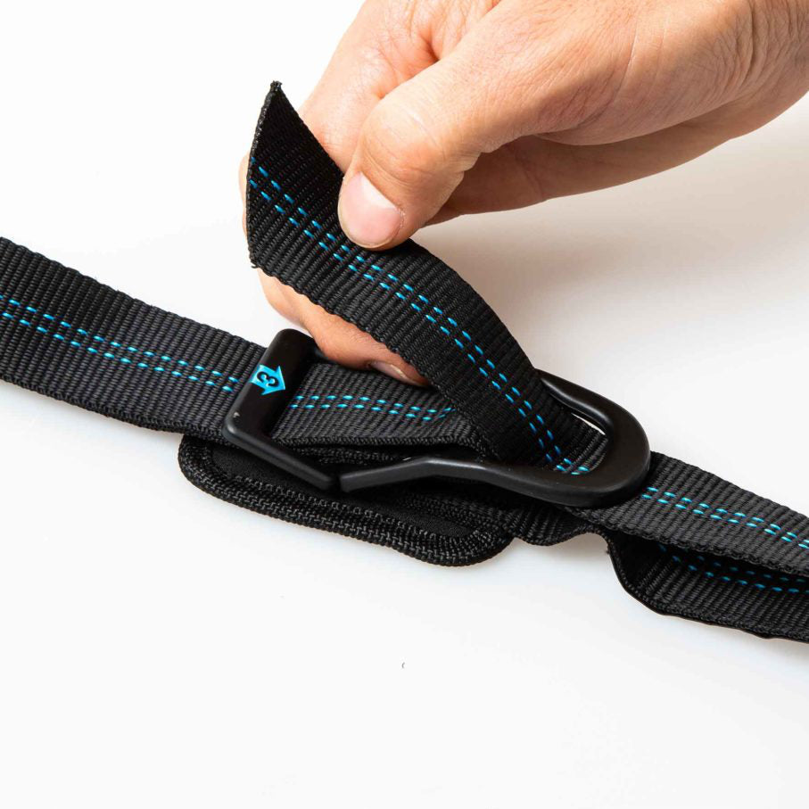 Tie Downs / Straps - FCS SUP Soft Racks w/ D-Ring - Black/Blue