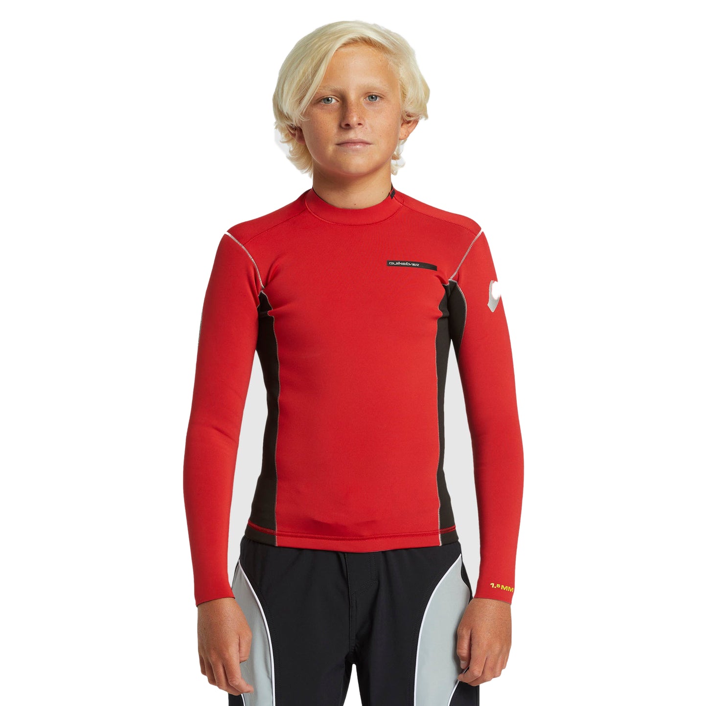 1.5mm Quiksilver Boys Sessions Wetsuit Jacket - Red - Surf Ontario