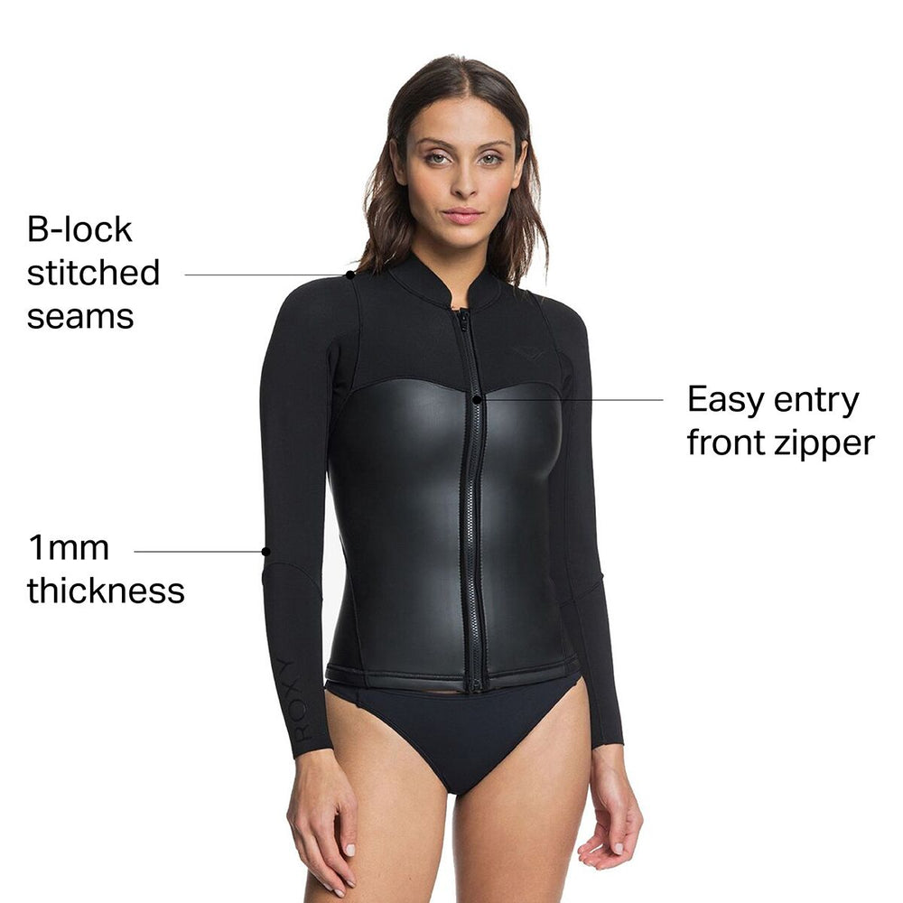 
                  
                    1mm Roxy Front-Zip Satin Long Sleeve Wetsuit Jacket **1-2 WEEKS 🚚**
                  
                