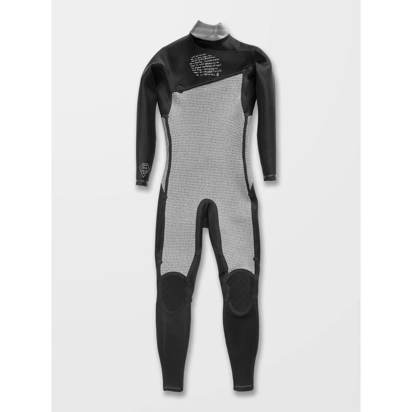 
                  
                    Black and gray wetsuit on a white background
                  
                