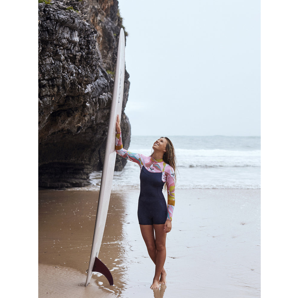 
                  
                    2/2mm Roxy  Syncro Back Zip Springsuit - Jet Gry/Coral Flme/Temple Gold
                  
                