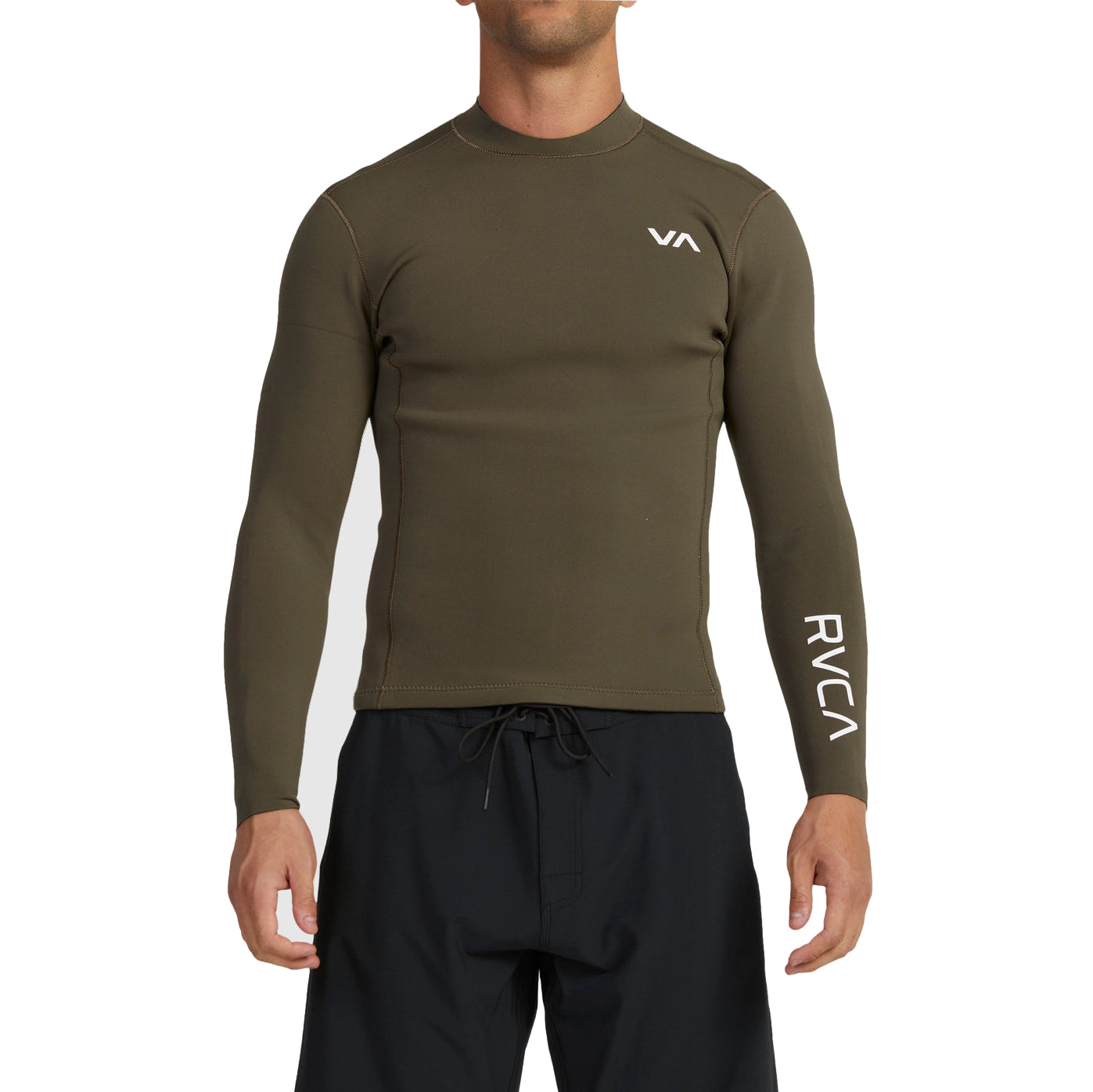 2mm Men's RVCA Balance Back Zip Wetsuit Jacket Olive