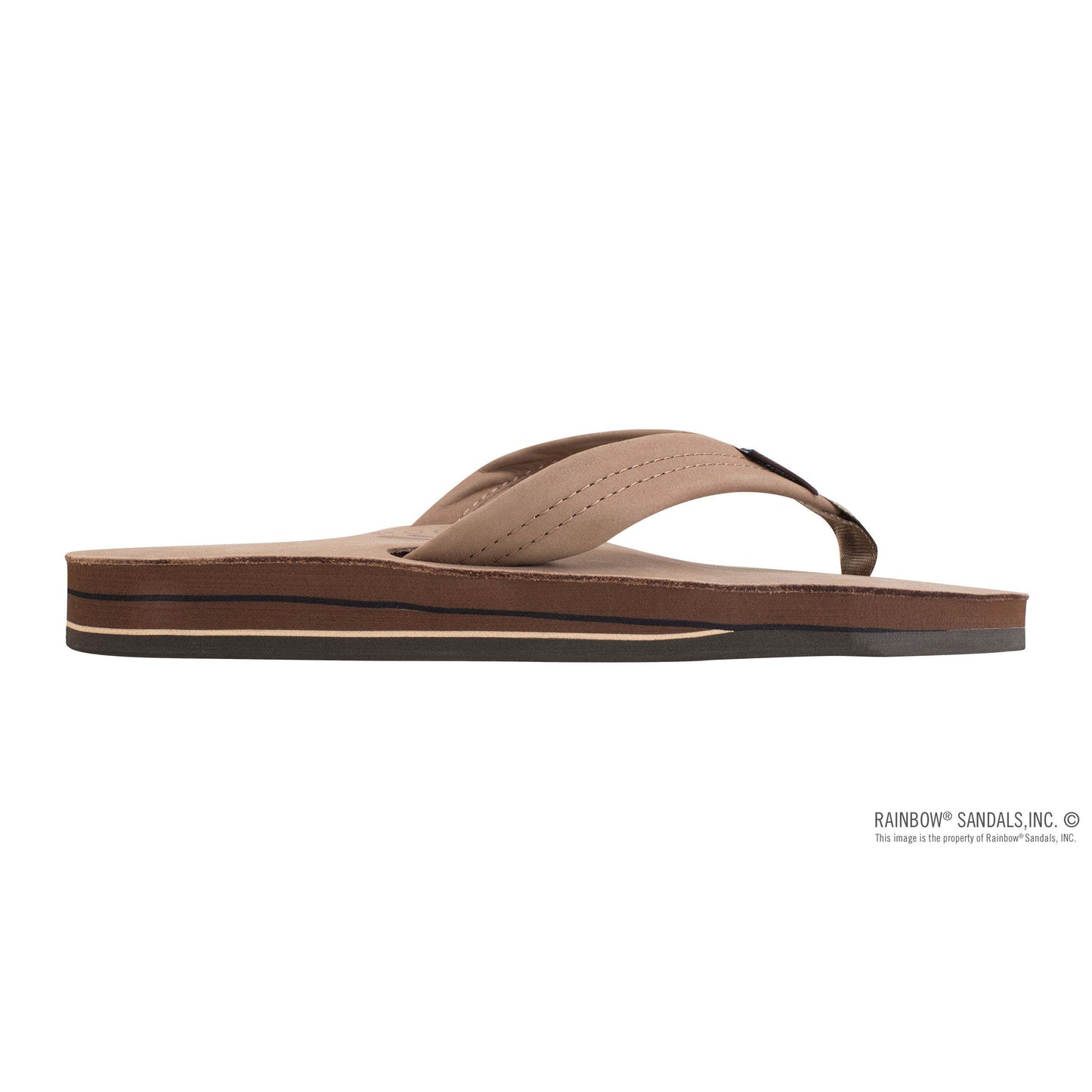 
                  
                    Flip Flops / Sandals - Rainbow Original - Double Layer Premier Leather with Arch Support - Dark Brown
                  
                