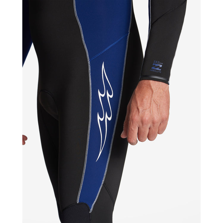 
                  
                    3/2 Mens Billabong Absolute Back Zip Flatlock Full Wetsuit Dark Royal
                  
                