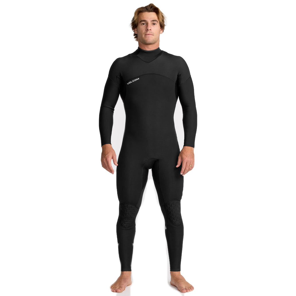 3/2 mm Men's Volcom Modulator Wetsuit Back Zip Black - Surf Ontario