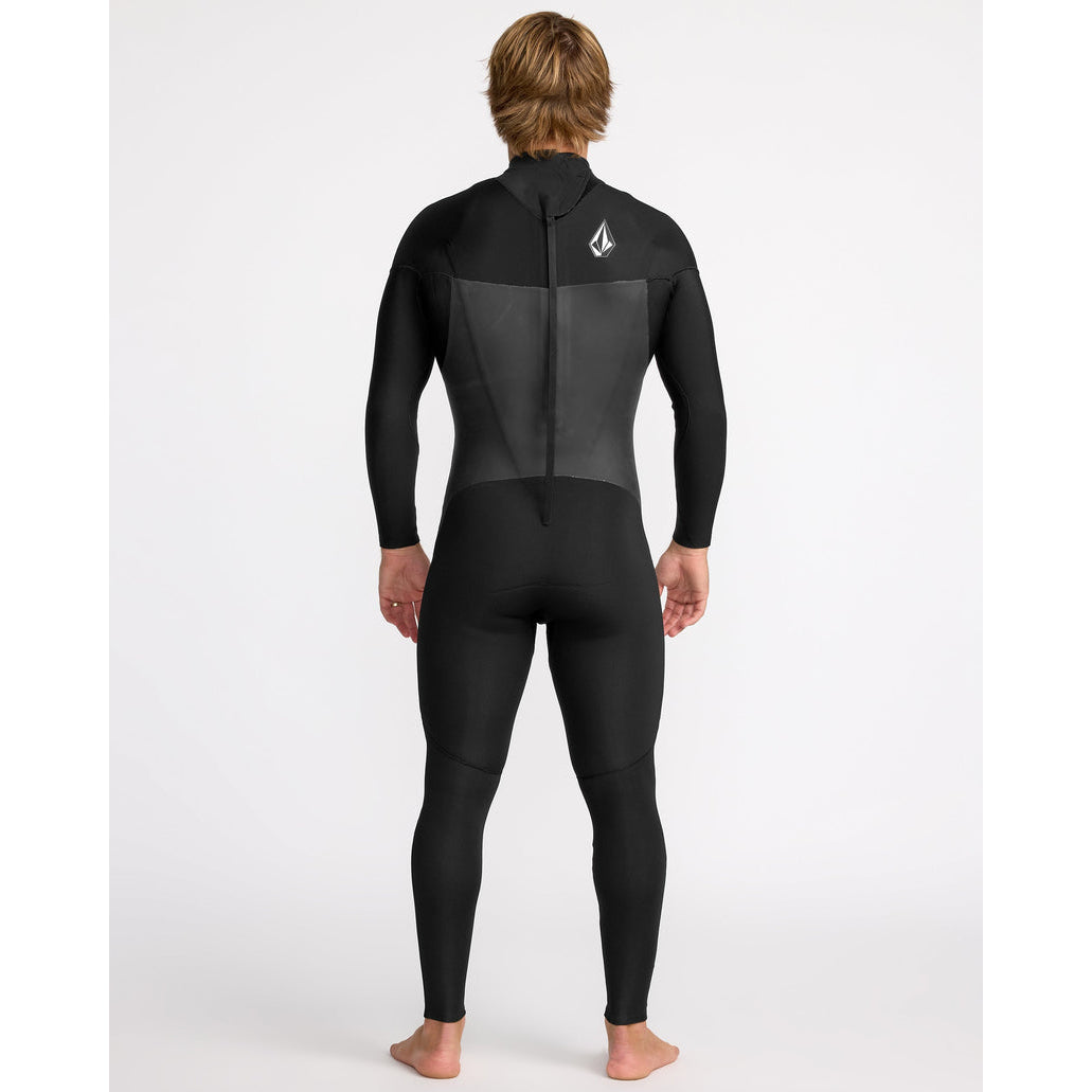 3/2 mm Men's Volcom Modulator Wetsuit Back Zip Black - Surf Ontario