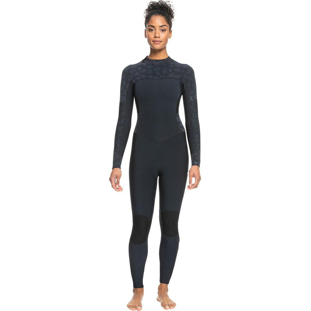 4/3mm Roxy Swell Series Back Zip GBS Black KVJO