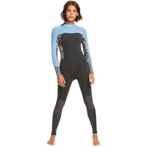 4/3mm Roxy Swell Series Back Zip GBS Jet/Boy Blue - Surf Ontario