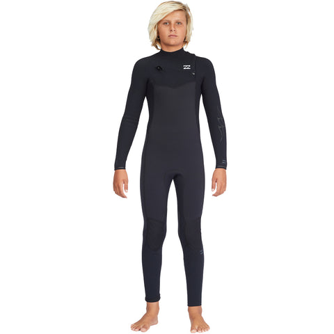 4/3 Boy's Billabong Revolution Front Zip Full Wetsuit Black