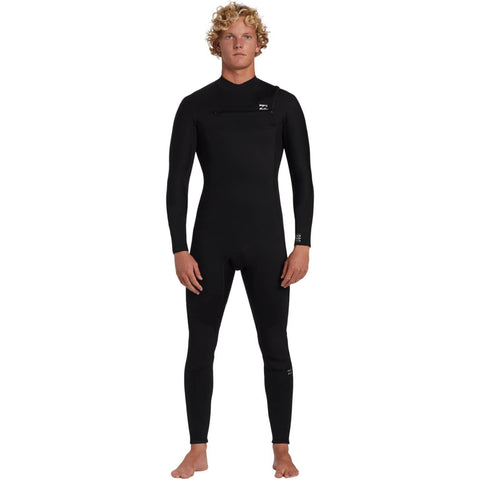 4/3 Men's Billabong Furnace Chest Zip Full Wetsuit Black