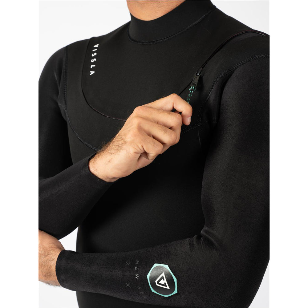 4/3 Mens Vissla New Seas V-Zip - BLK – Surf Ontario