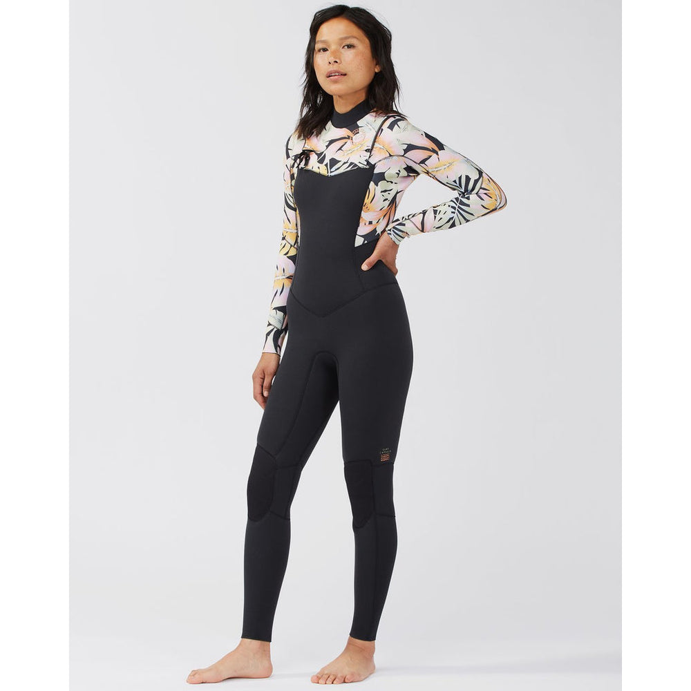 4/3mm Women's Billabong Salty Dayz Chest Zip - Paradise Black