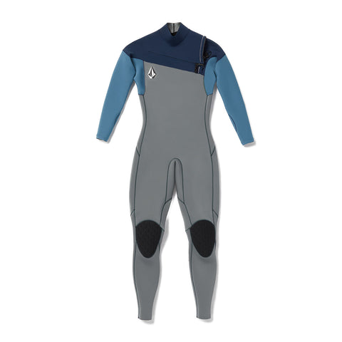 4/3mm Men's Volcom Modulator Chest Zip Fullsuit Cruizer Blue