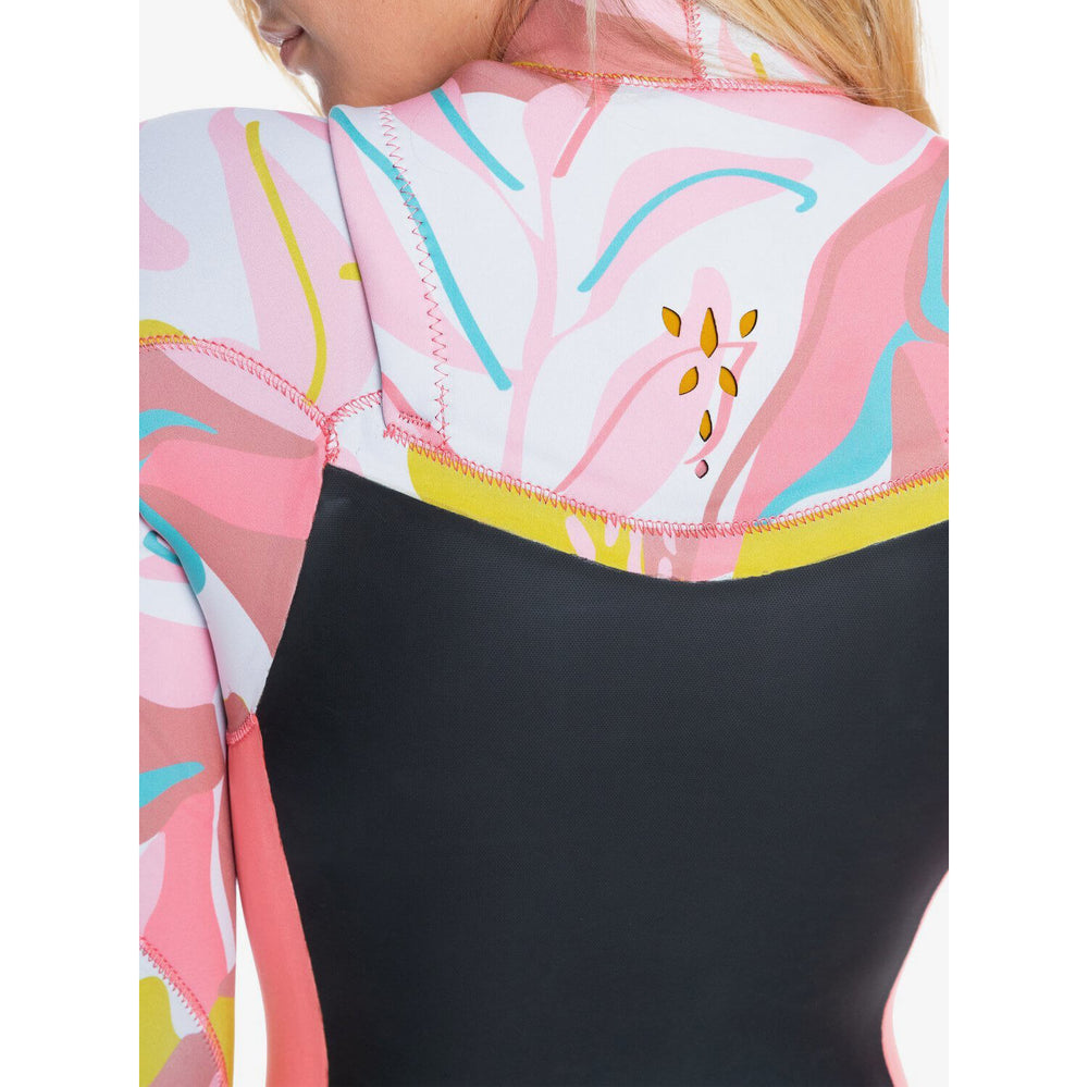 
                  
                    4/3mm Roxy Syncro Back Zip Wetsuit - Jet Gry/Coral Flme/Temple Gold
                  
                