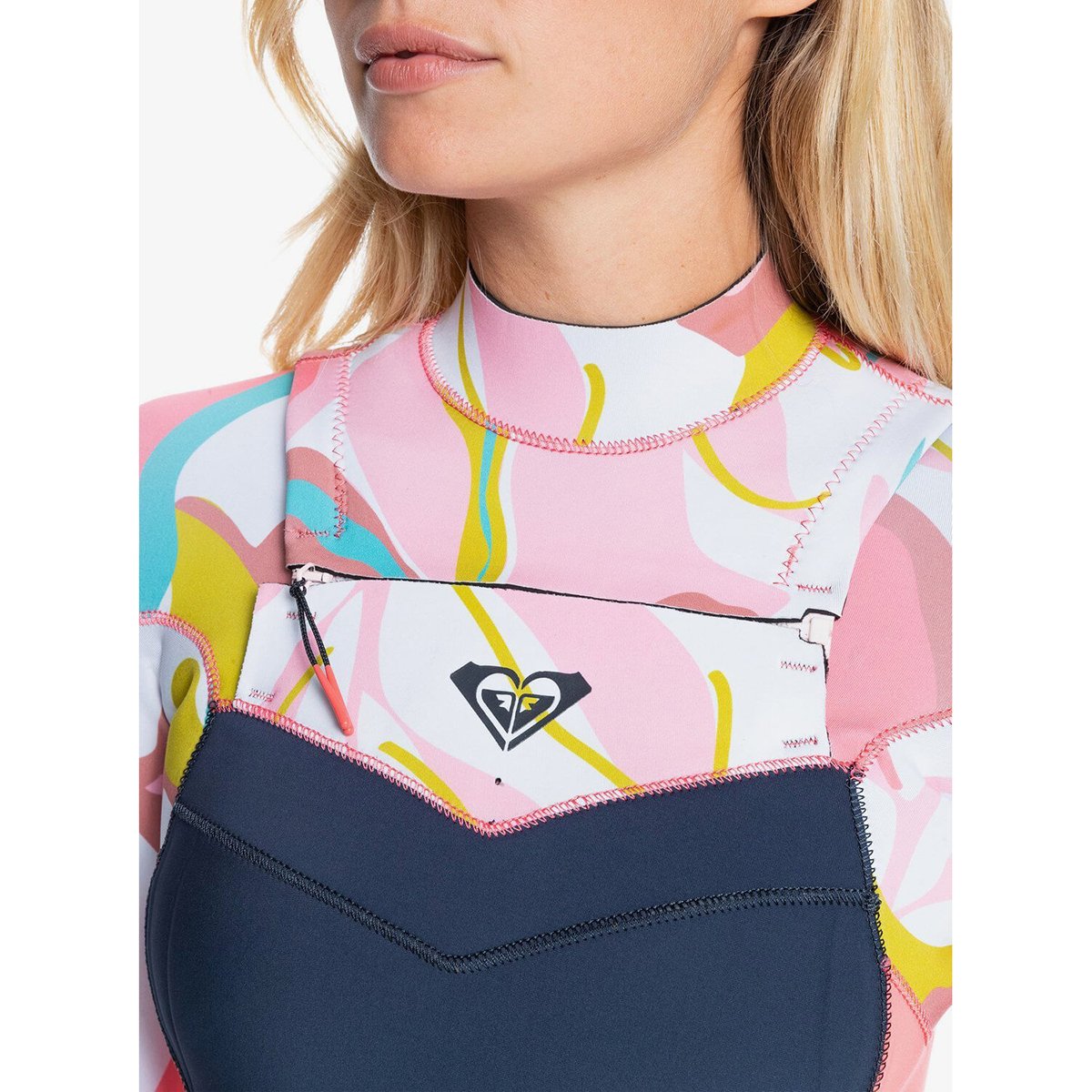 
                  
                    4/3mm Roxy Syncro Back Zip Wetsuit - Jet Gry/Coral Flme/Temple Gold
                  
                