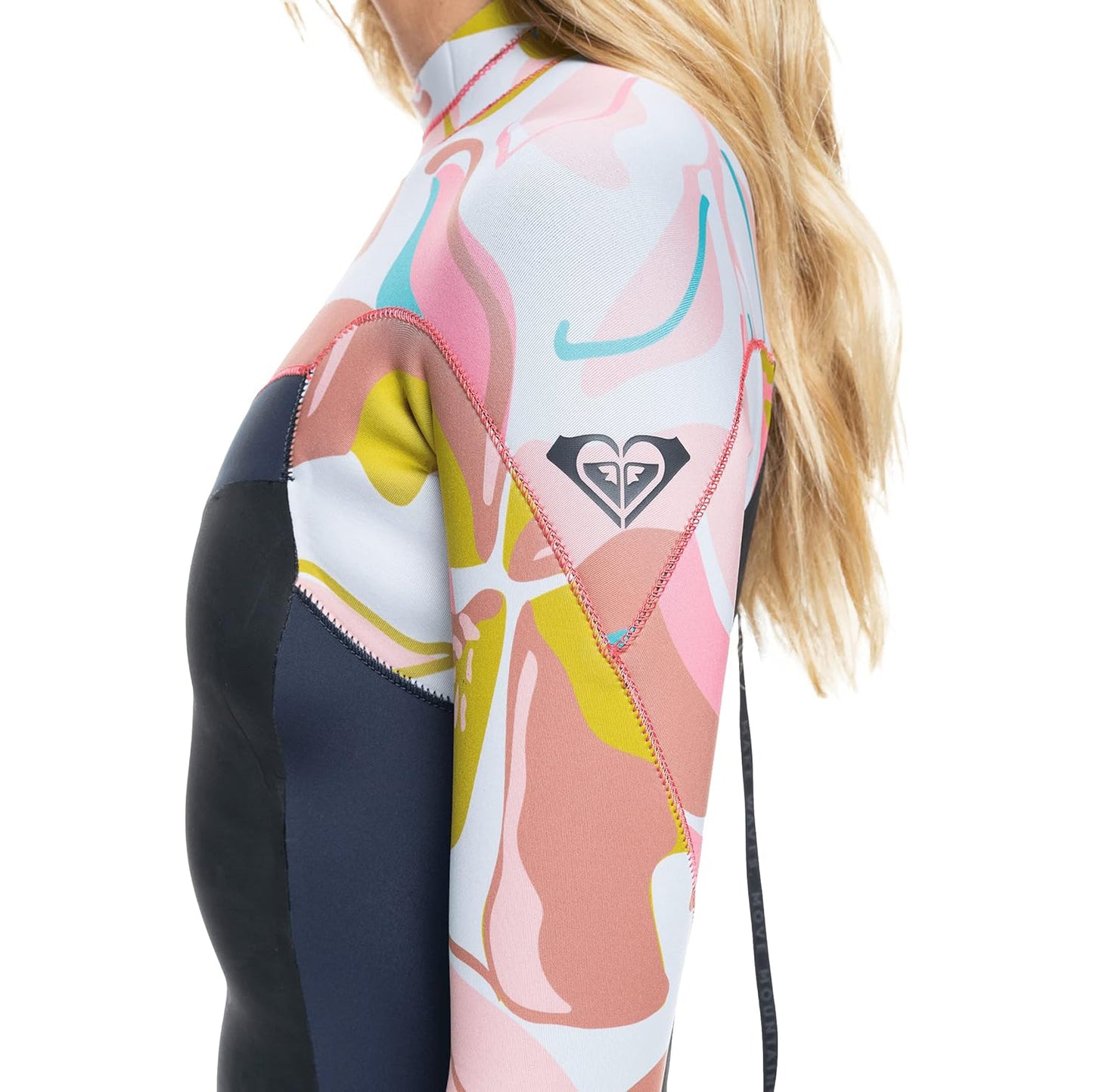 
                  
                    4/3mm Roxy Syncro Back Zip Wetsuit - Jet Gry/Coral Flme/Temple Gold
                  
                