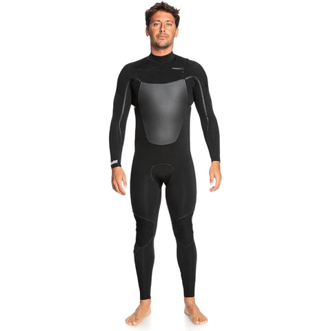 4/3 Mens Quiksilver Marathon Session Chest Zip Wetsuit Black