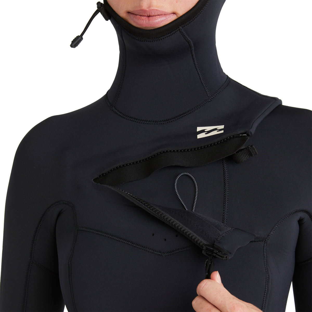 
                  
                    5/4mm Women’s Billabong Synergy Natural Upcycler Hooded Chest Zip Full Wetsuit - White Sleeve Logos
                  
                