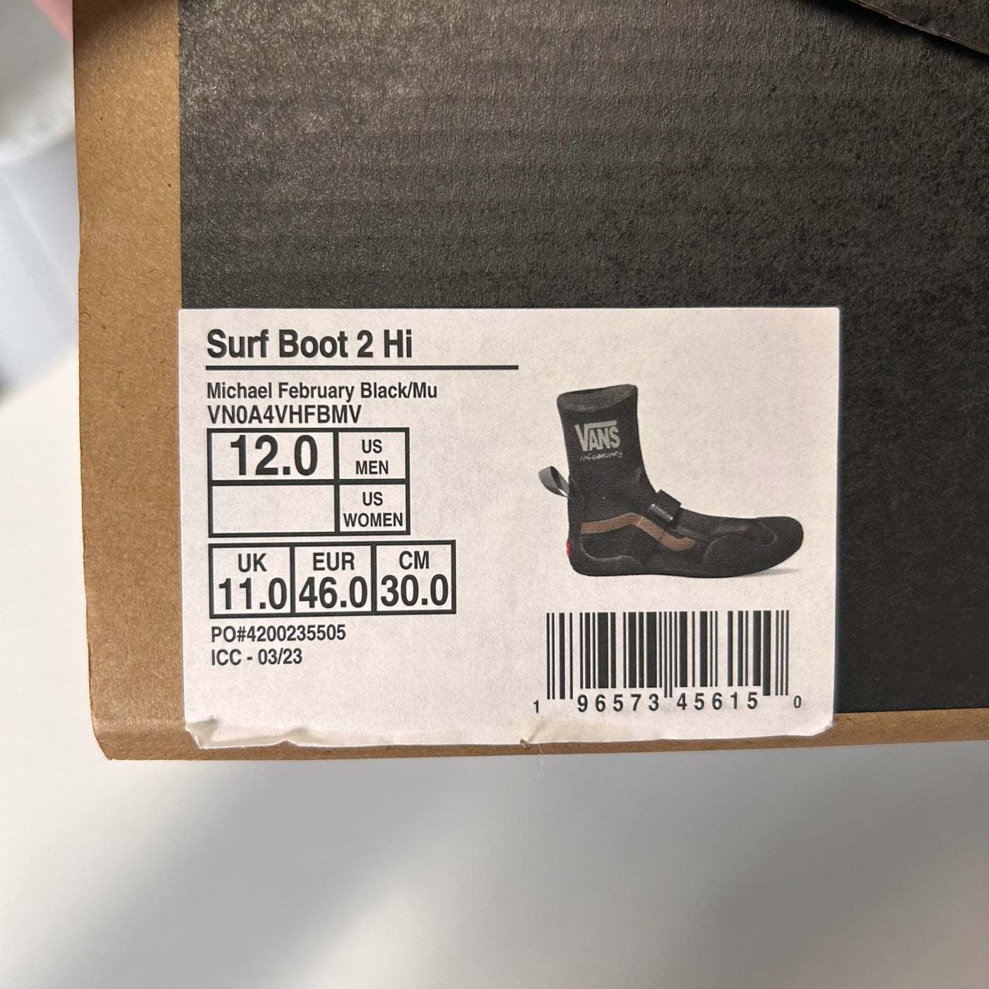 
                  
                    Booties 3mm Vans Surf Boot Hi (Size 12) - USED*
                  
                