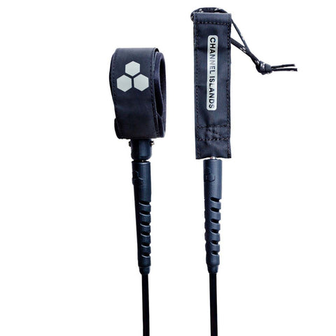 Leash - Channel Islands - 8' x 5/16 ROUND STEP UP LEASH BLACK - Surf Ontario