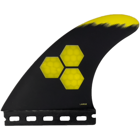 Futures THRUSTER - Channel Islands Fin Set TECH 1, 1 TAB, Yellow Large ** 1-2 WEEKS  🚚**