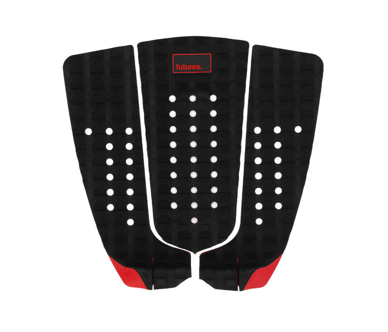 Futures Jordy Smith デッキパッド 3ピース Deck pads - Futures - Jordy Signature 3 PC Traction Pad - Black/Red