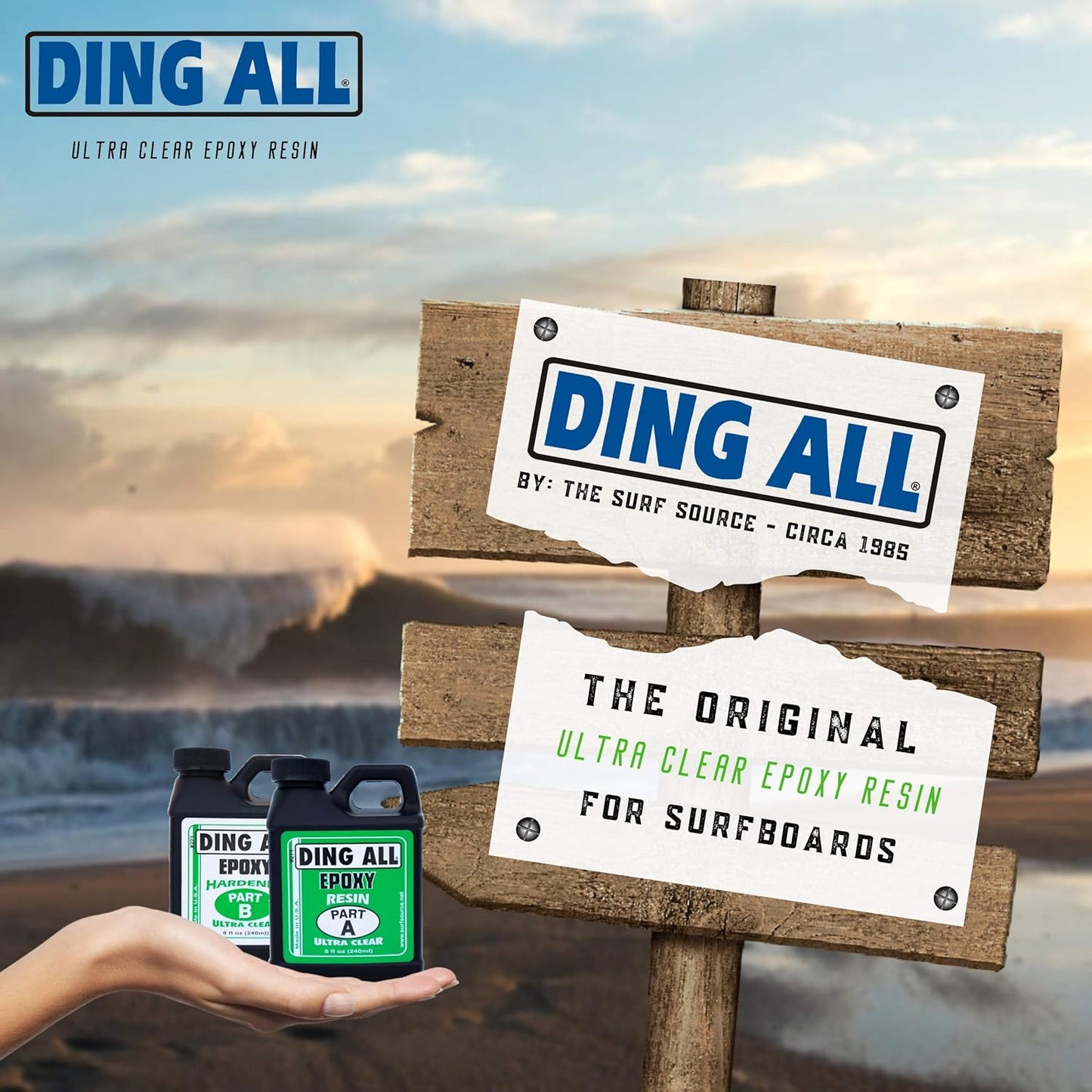 
                  
                    Ding Repair - Ding All Epoxy Resin Set 24oz
                  
                