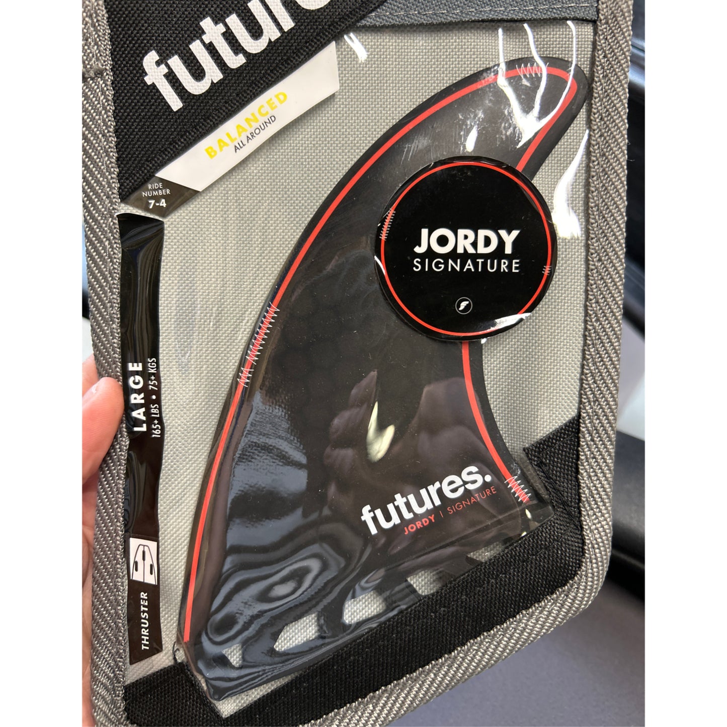 
                  
                    Futures - THRUSTER - Jordy Signature Honeycomb (L) Black/Red
                  
                