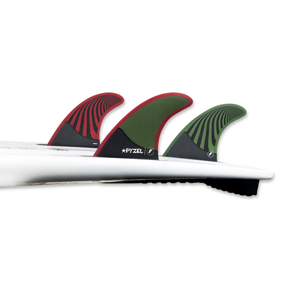 
                  
                    Futures - THRUSTER - Pyzel Honeycomb/Carbon Green/Red Medium
                  
                