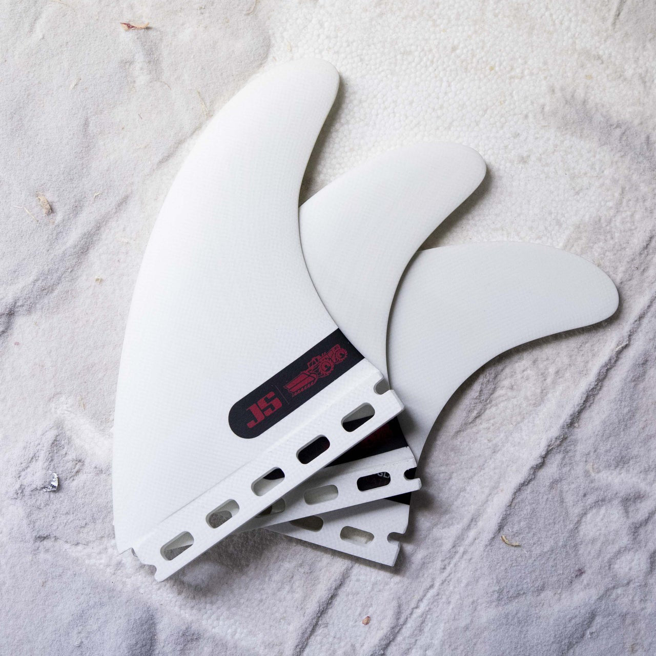 
                  
                    JS - THRUSTER - MFC JS Hydroglass Thruster Fin LARGE White Futures Fins
                  
                