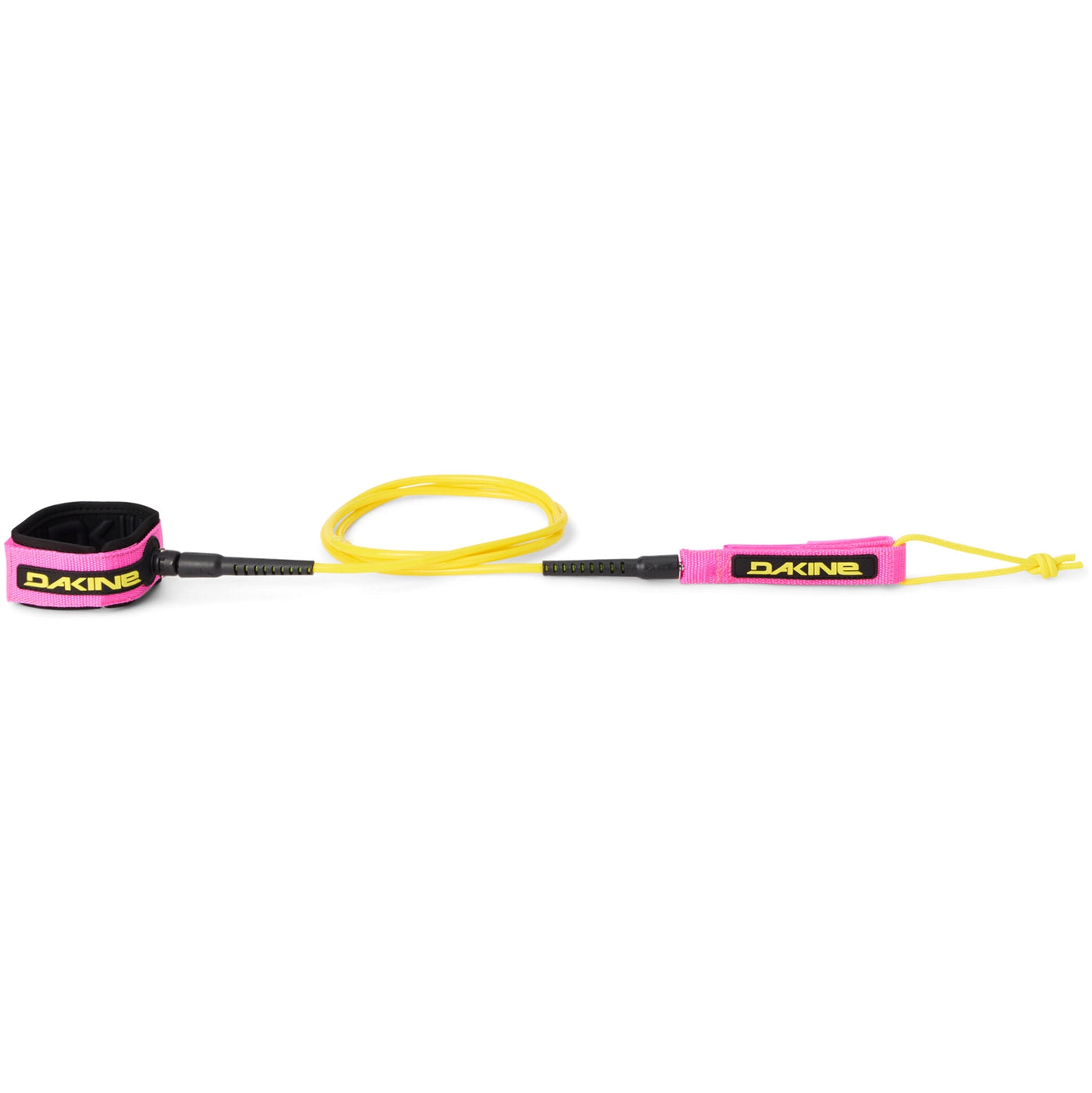 Leashes - Dakine - Kainui Team Small Leash 6' x 1/4" - Hot Pink/Neon/Yellow - Surf Ontario