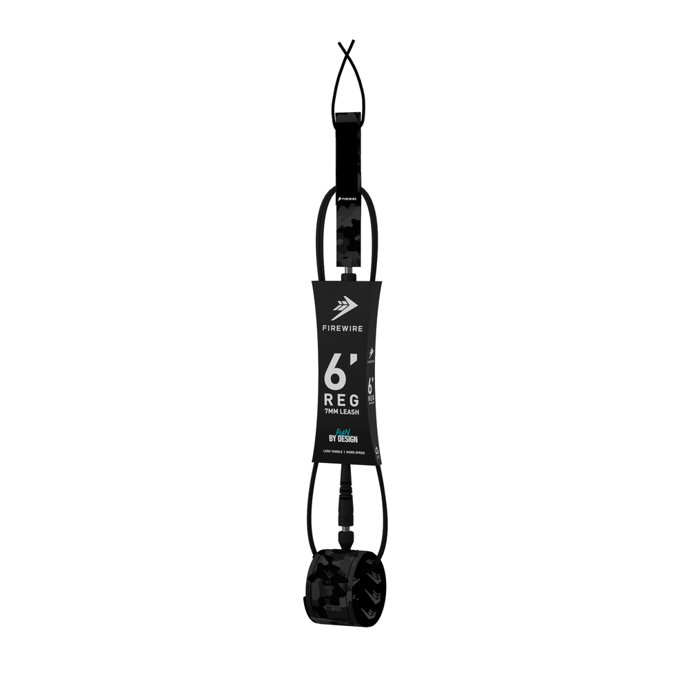 Leashes - Firewire - 6'0 All Day 7mm Black Camo