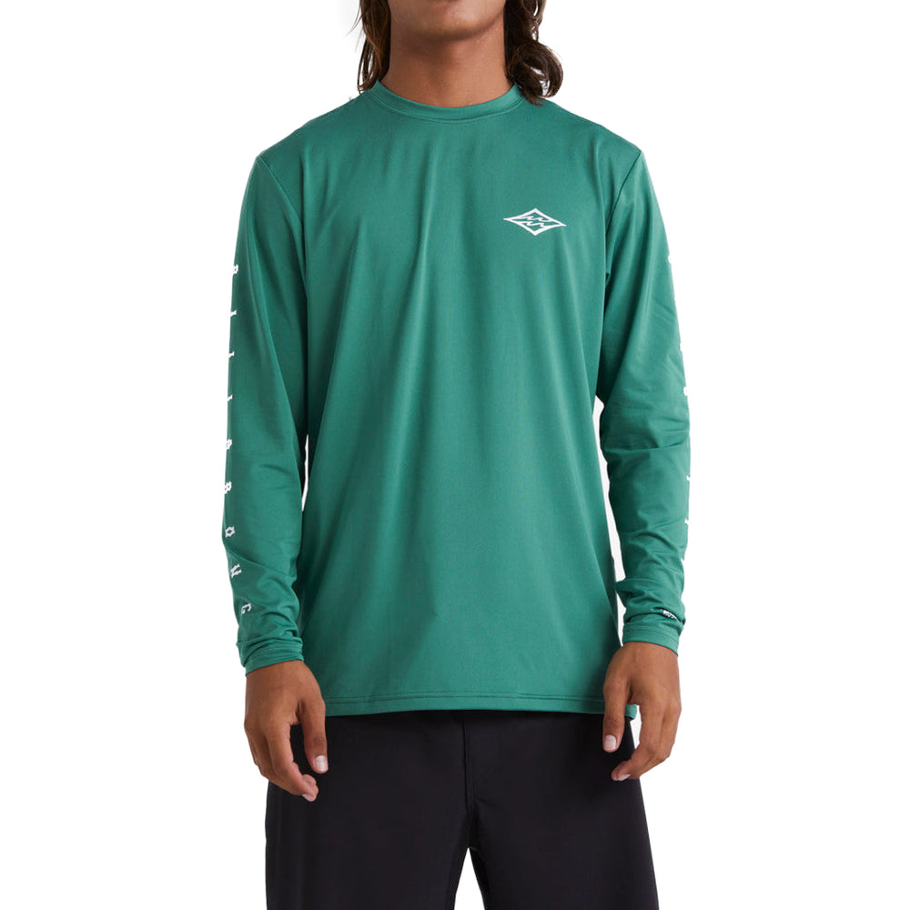 Men's Rash Guard - Billabong Unity Loose Fit Long Sleeve Surf Tee - Billiard