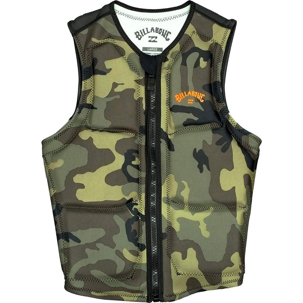 Protective Gear (Surf) - Mens Billabong Pro Comp Wake Vest - Military Camo **1-2 WEEKS 🚚**