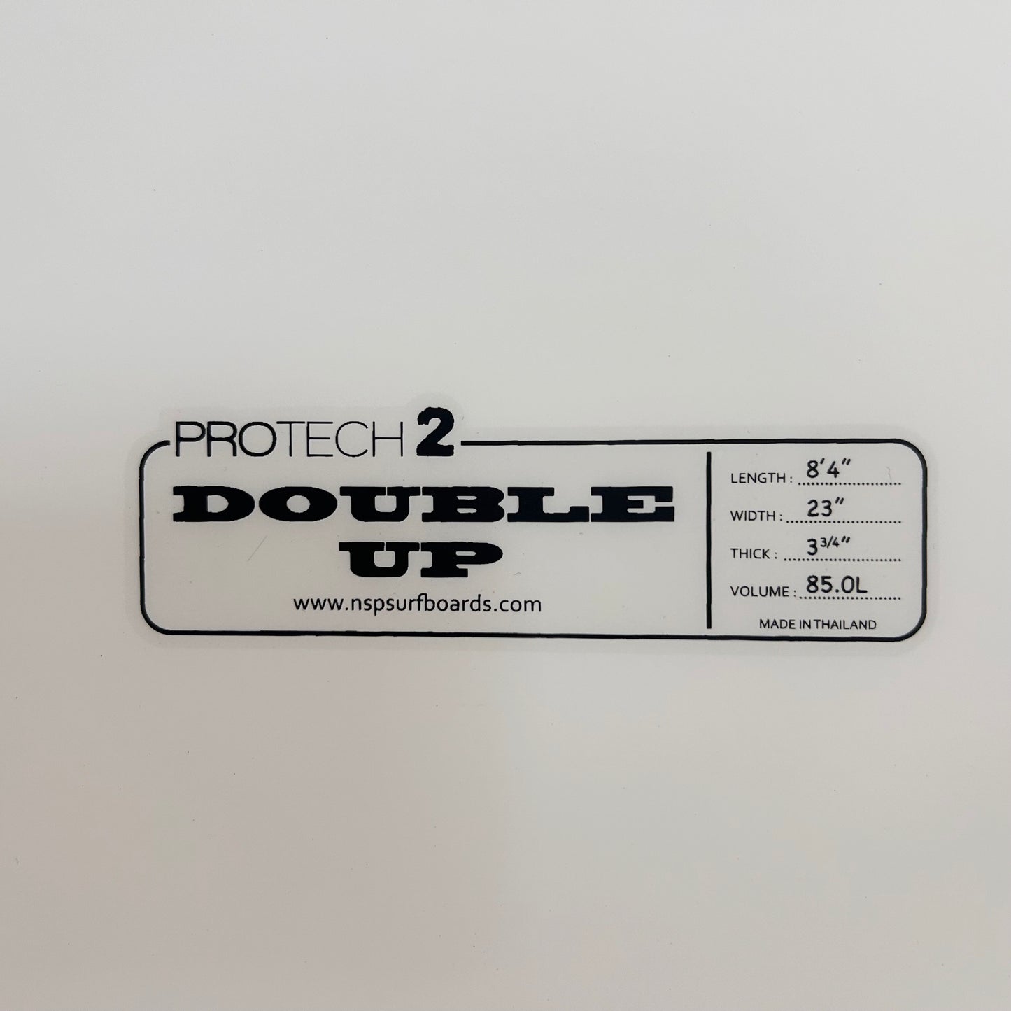 
                  
                    NSP - Protech 2 Double Up 8'4" White
                  
                