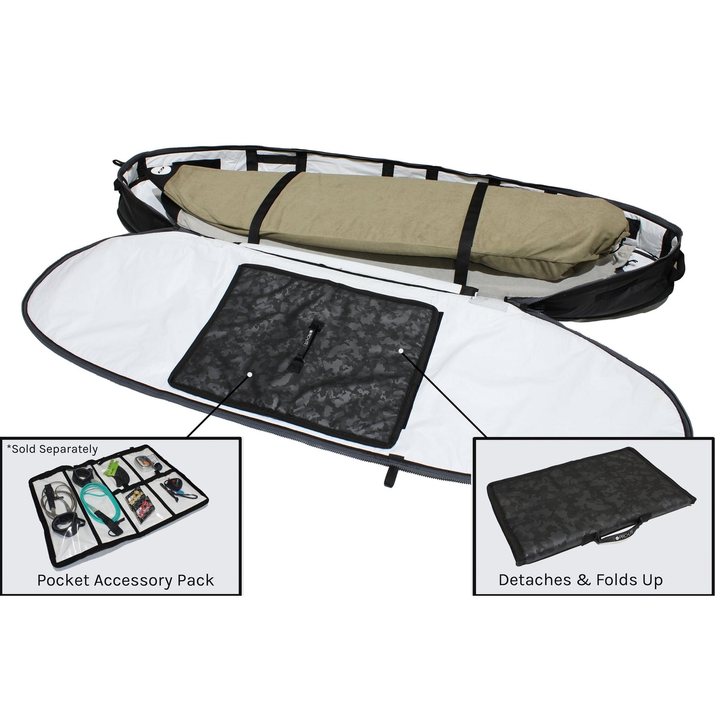 
                  
                    Pro-Lite Board Bag - Finless Coffin Double 6'6 to 7'6 (2-3 boards)
                  
                