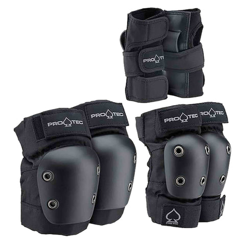 Protective Gear (Skate) - Pro-Tec Adult 3-pk Pad Set Black - Surf Ontario