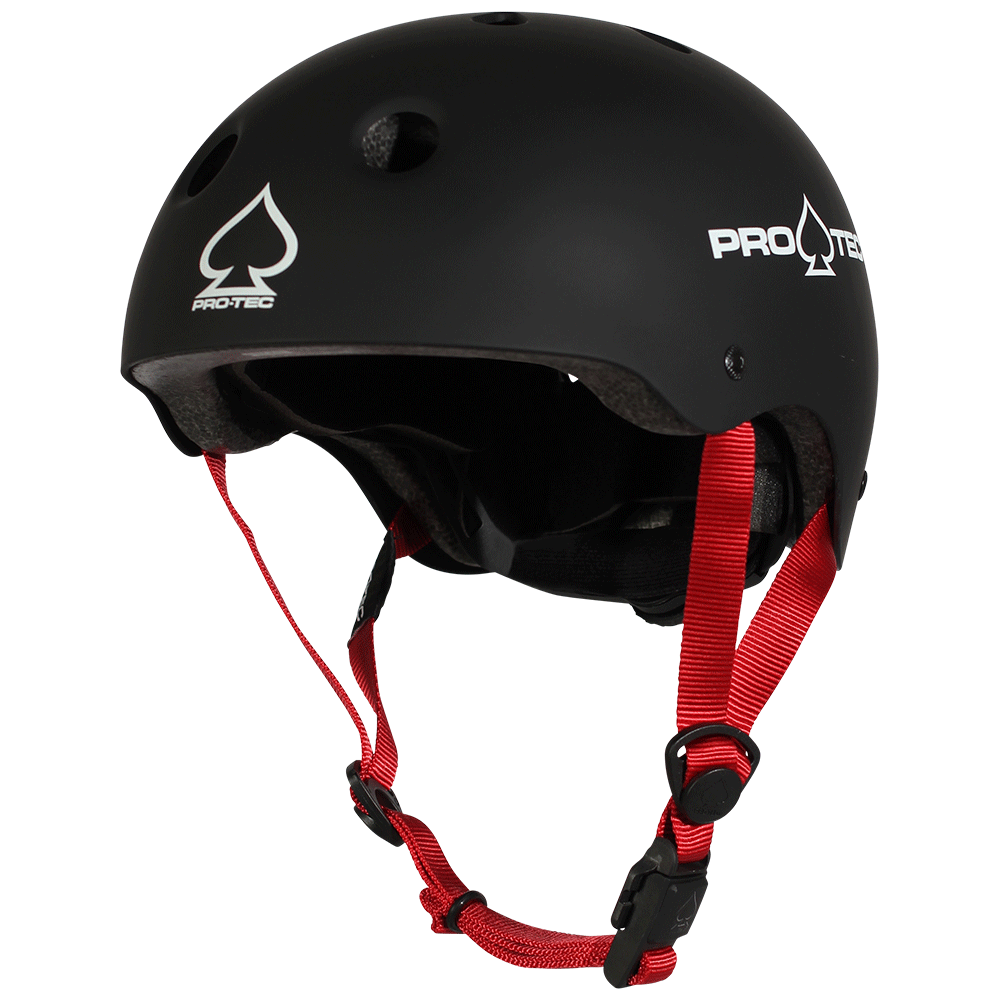Protective Gear (Skate) - Pro-tec Helmet - JR. Classic Certified Helmet Black Matte **1-2 WEEKS 🚚**