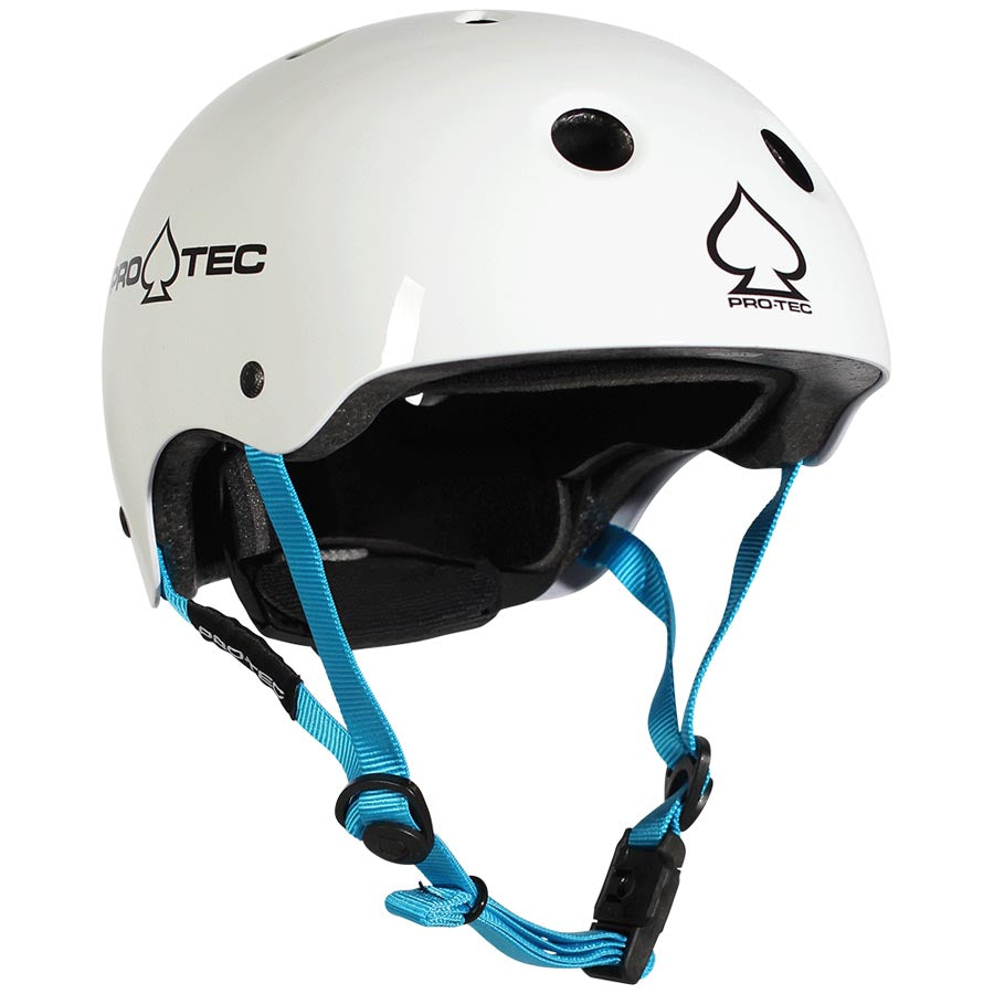 Protective Gear (Skate) - Pro-tec Helmet - JR. Classic Certified Helmet White Gloss **1-2 WEEKS 🚚**